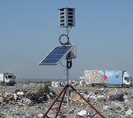 Solar powered bird scarer