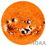 Solar storm - credit: NOAA
