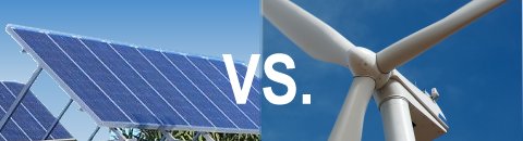 Solar vs wind: Solar panels compared to wind turbines