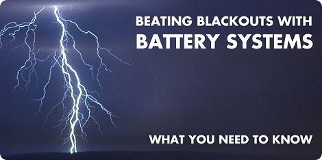 home battery systems and blackouts showing lightning: What you need to know
