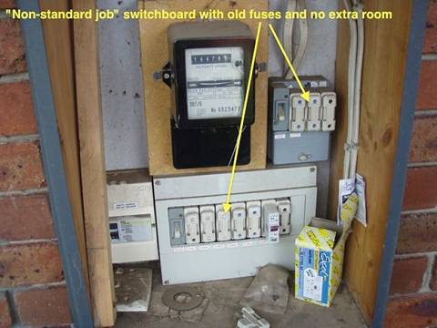 Incompatible switchboard requiring major upgrade