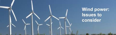 Wind power issues to consider