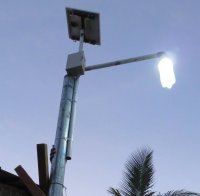 Solar soda bottle street light