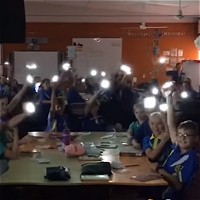Australian kids making solar lights