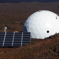 Solar powered geodesic dome
