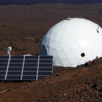 Solar powered geodesic dome