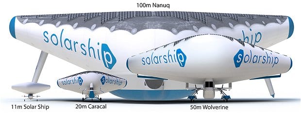 Solar Ship aircraft range