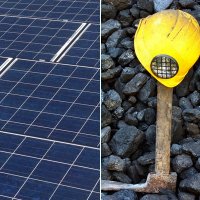 Solar power vs. coal mining