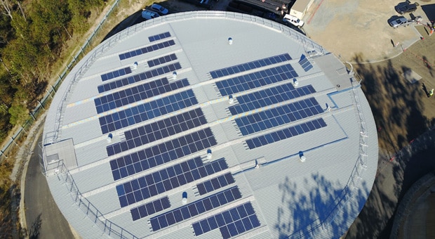 Logan City Council solar water purification plant.