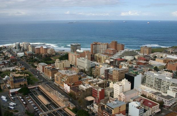 Newcastle City CBD and beach Newcastle City CBD and beach