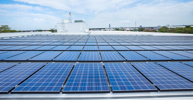 Retail solar: Rooftop solar arrays like this one are powering shopping centres across the country. 