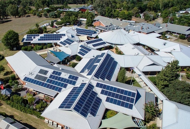 Community energy projects include Yackandandah hospital fitted with solar panels