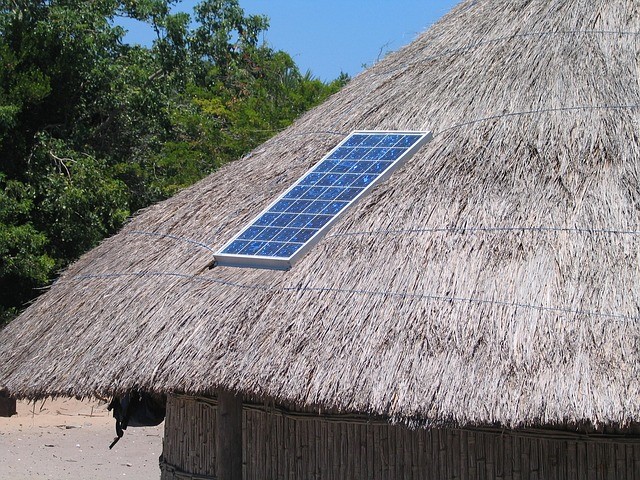 Affordable solar panels can be used to provide light and power in remote non-grid areas. 