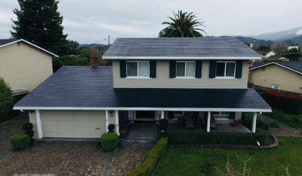 Solar Roof from Tesla comes with lifetime guarantee and can be combined with Powerwall batteries for self-sufficiency.