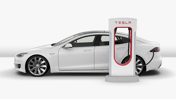 More charging stations like this Tesla supercharger will be needed to support Australia's future EV needs. 