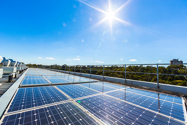Monash University has installed thousands of solar panels across its buildings for its zero emissions goal