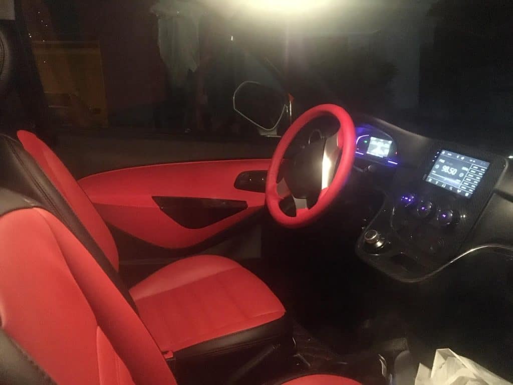 Interior of ACE Australian Electric Vehicle at SEC 2019