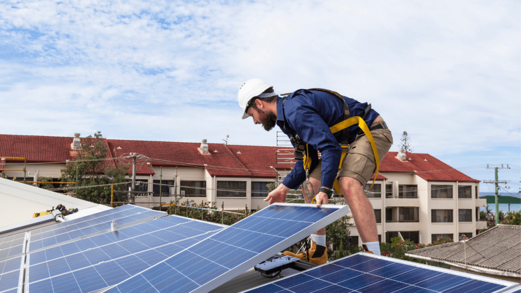 professional cleaning solar panels