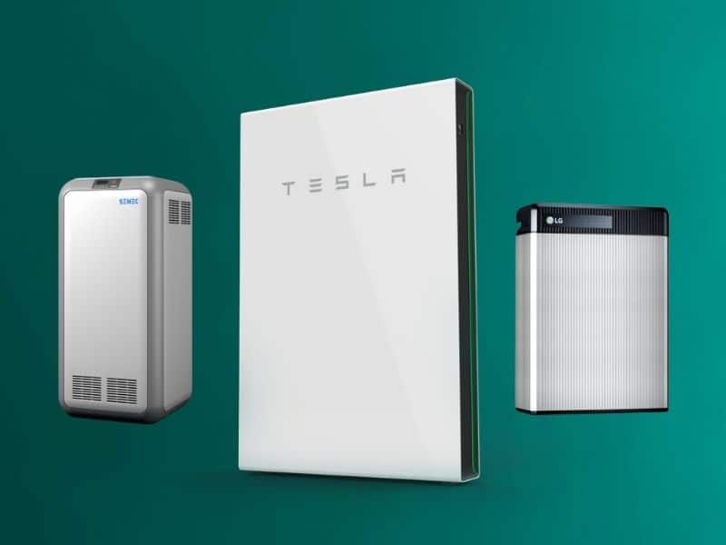 solar batteries by Tesla, Senec and LG