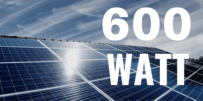 600 watt solar panel