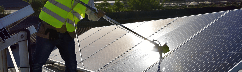 Commercial solar cleaning
