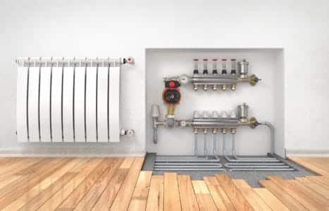 Hydronics space solar heating