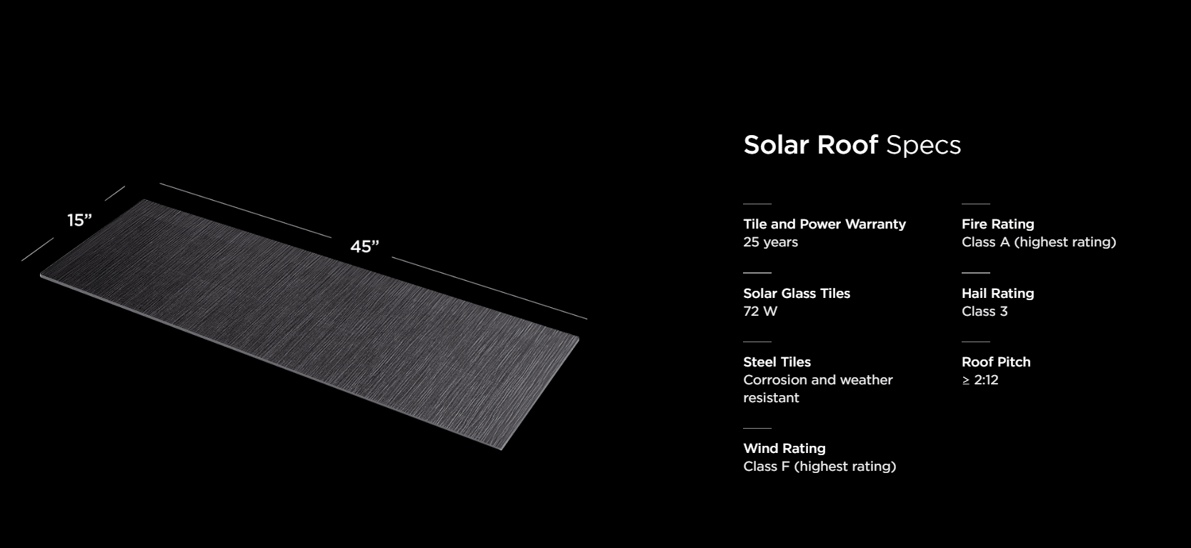 Tesla solar roof specs