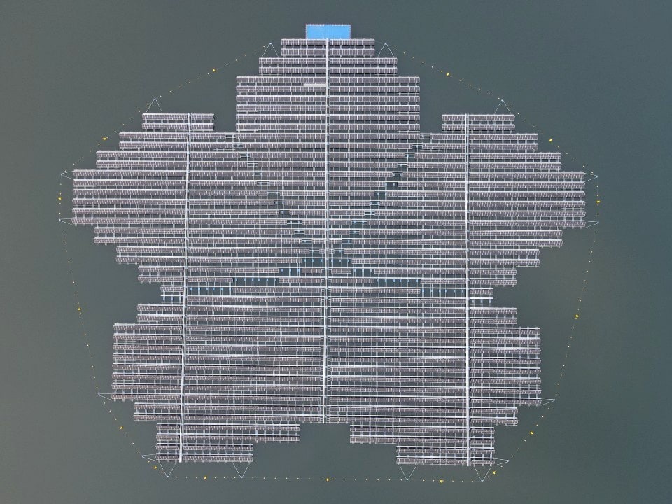 floating photovoltaic (FPV) at the Hapcheon dam in South Gyeongsang province of South Korea