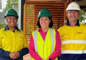 Minister Uibo, Chief Minister Fyles and TGen’s GM Commercial Eddie Mallan