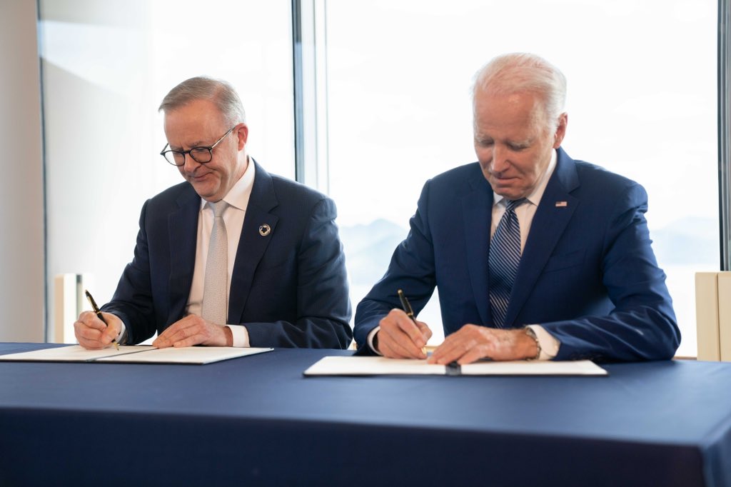 Australian Prime Minister Anthony Albanese and U.S. President Joe Biden in G7 Hiroshima Summit 2023 signed the Climate, Critical Minerals and Clean Energy Transformation Compact