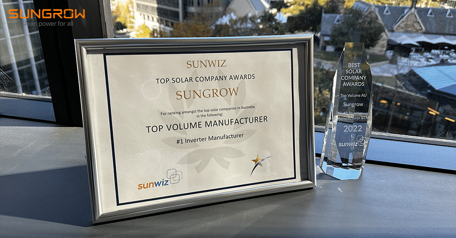 sungrow top solar company awards