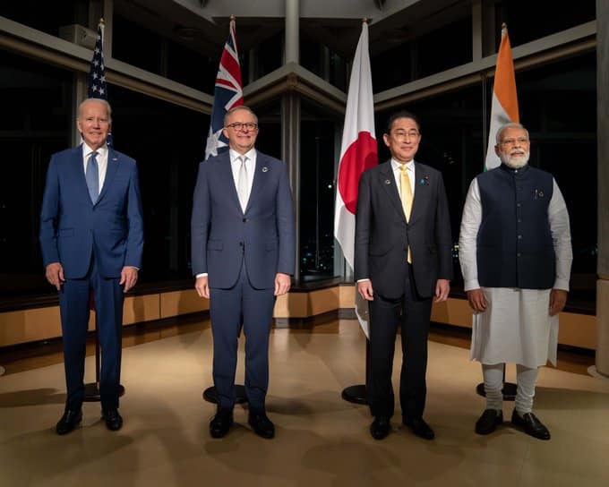 The Quad: US President Biden, Australian Prime Minister Albanese, Japan Prime Minister Kishida, and Indian Prime Minister Modi