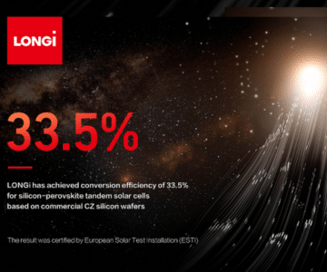 LONGi 33.5% perovskite solar cells