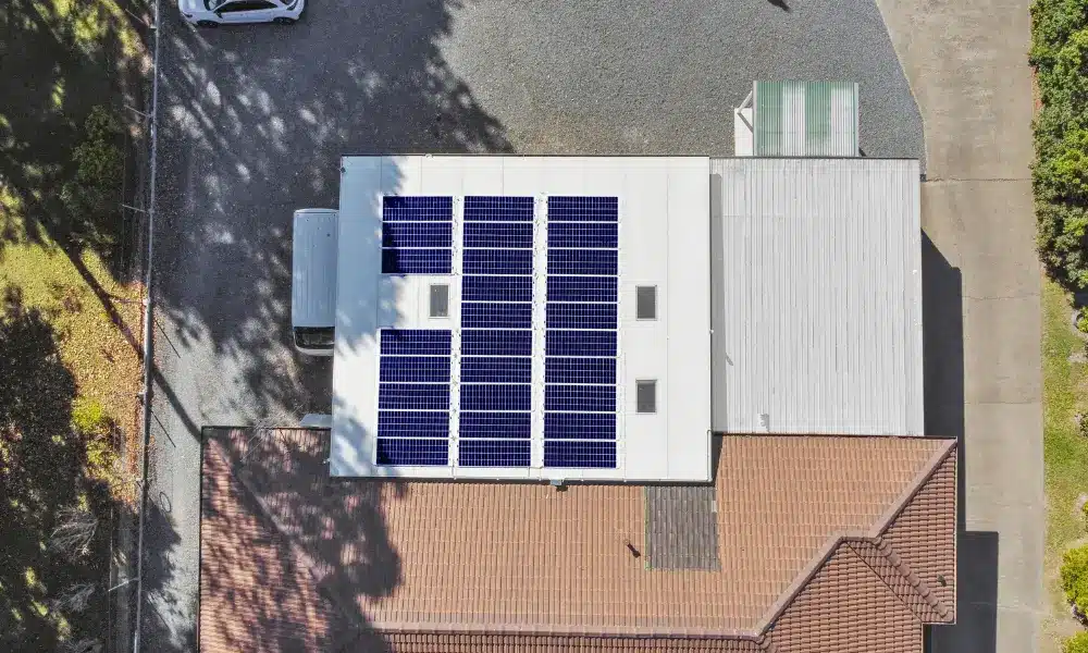 Rock Church QLD GoodWe UV Power Galaxy BIPV aerial