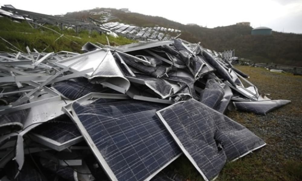 Solar panel landfill