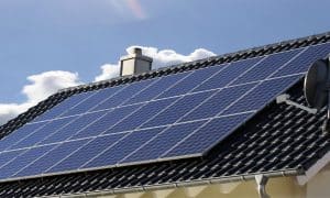 Solar panels installed flush to roof