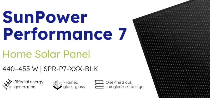 SunPower Performance 7 DC Black Solar Panel