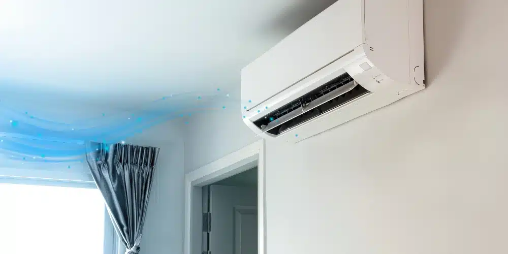 Split system heating and cooling