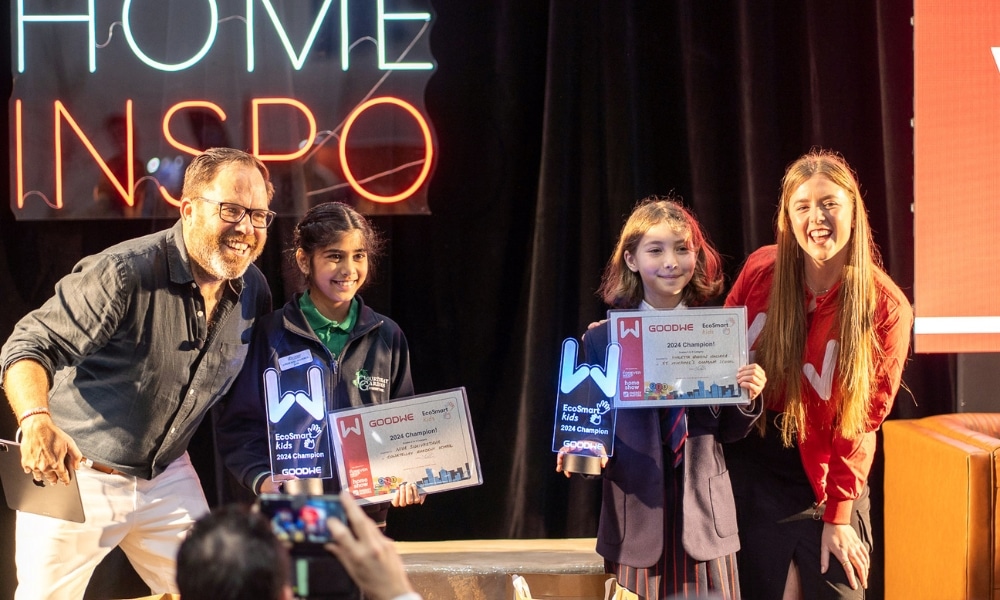 James Treble and Hannah presenting EcoSmart Kids Award