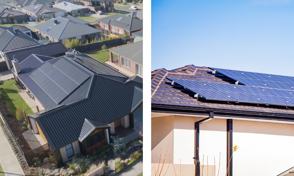 Split solar array vs single orientation array