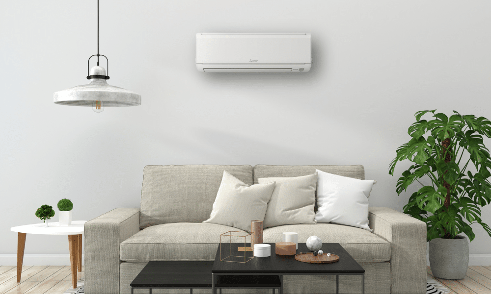 Split system heating and cooling