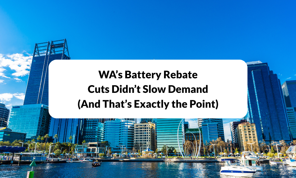 WA Battery rebate high uptake WA Battery rebate high uptake