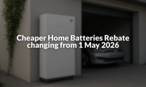 Cheaper Home Batteries Rebate changing from 1 May 2026