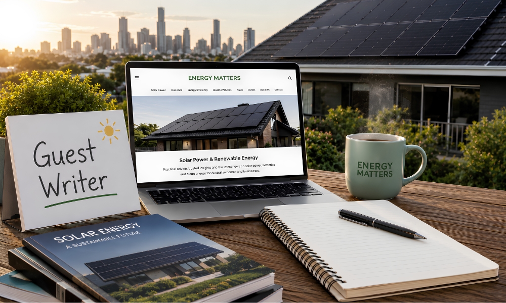 solar energy writer guest blog Australia