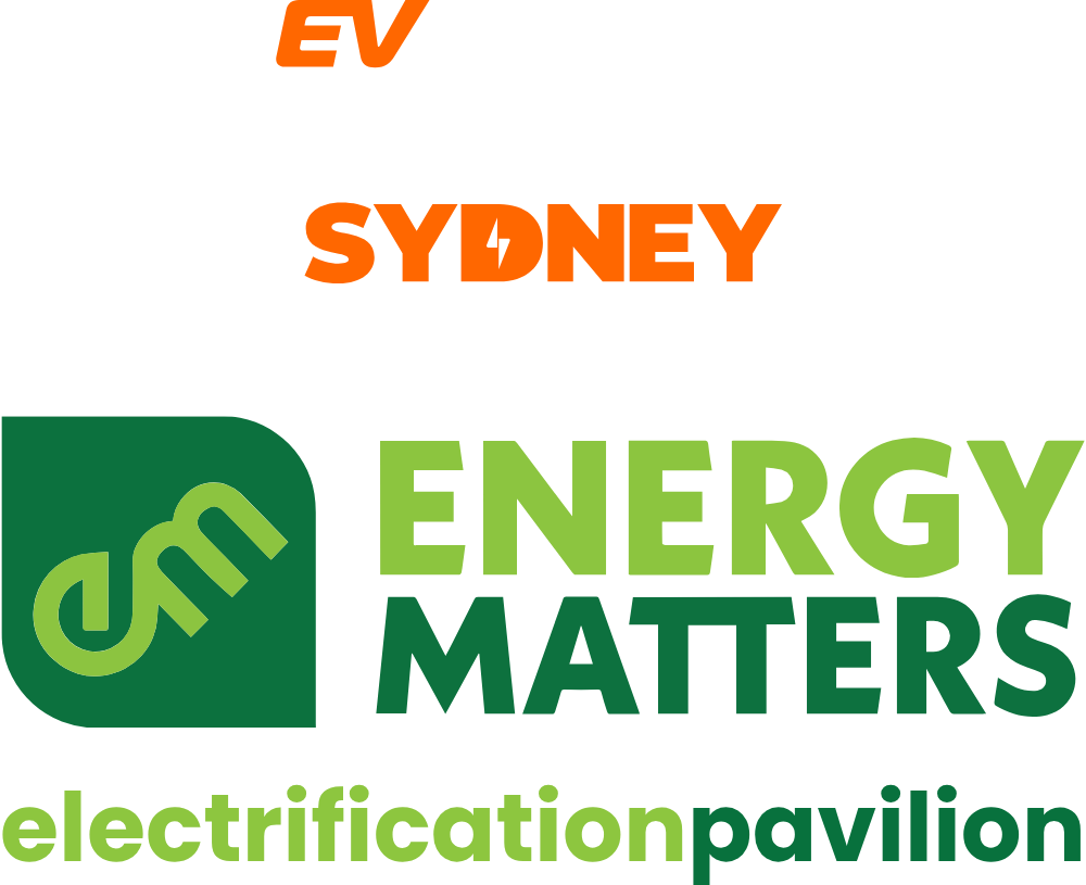 Collage of logos for EV Everything Electric Sydney, Energy Matters, and energification pavilion.