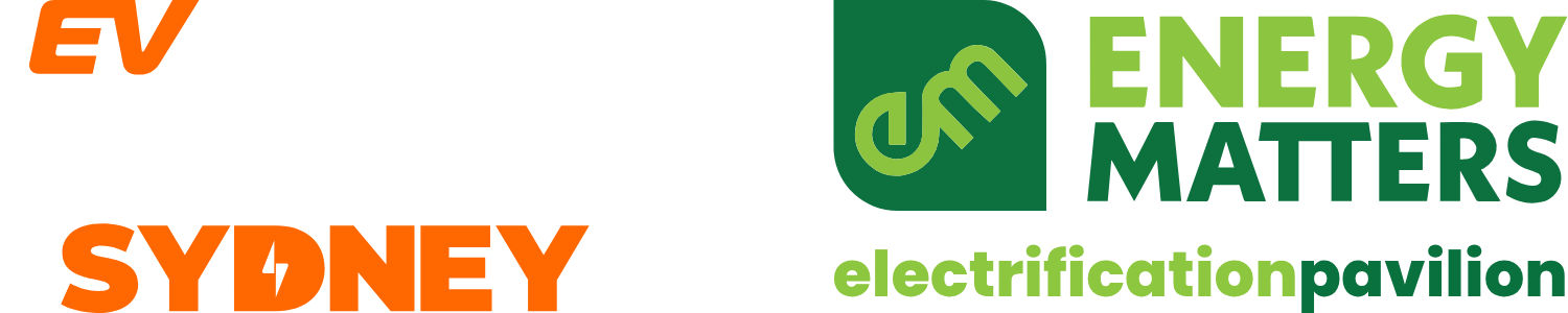 Banner showing Everything Electric Sydney logo alongside Energy Matters electrification pavilion logo, separated by a vertical divider.